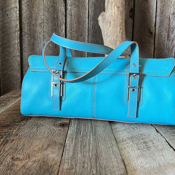 Kenneth Cole Turquoise Leather Handbag - Picture 7 of 12